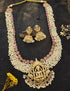Gold Plated Royal Laxmi Hara Necklace Set with pearls 15914N - Griiham