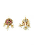 Gold Plated Royal Short Multicolor crystal Choker Necklace set 10383N - Griiham