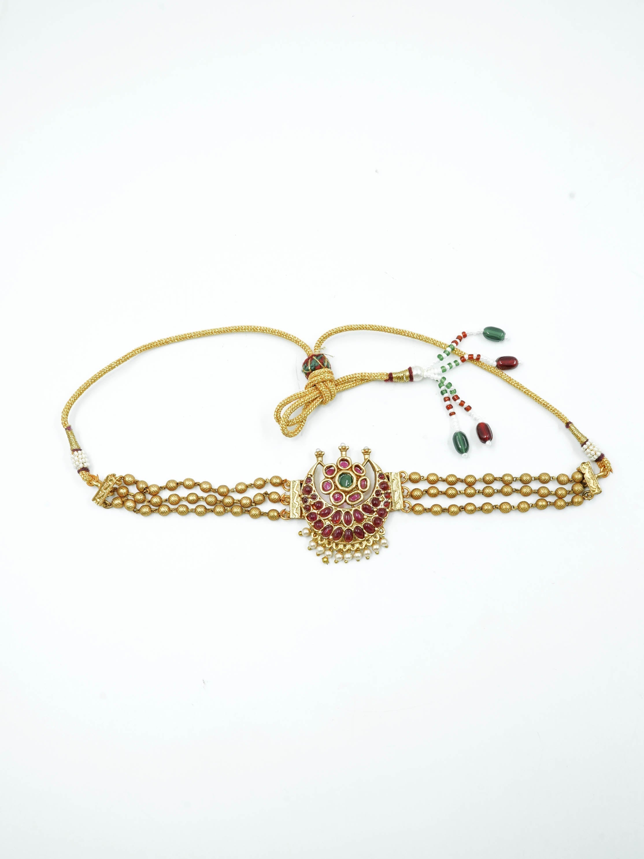 Gold Plated Royal Short Peacock Choker Necklace set 10402N-1