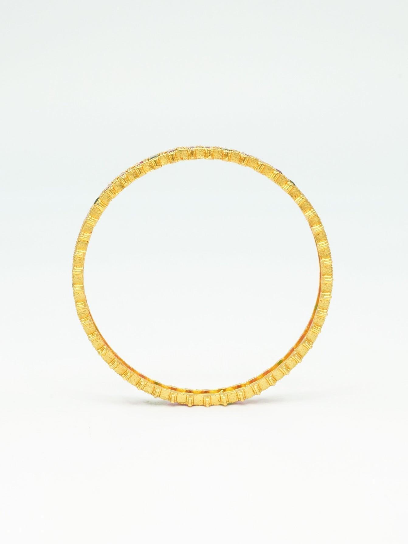 Gold Plated Set of 2 Bangles 8960C - Griiham