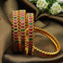 Gold Plated Set of 2 Bangles 8960C - Griiham