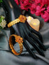 Gold Plated Set of 2 Kasu Bangles with stones 10108A - Griiham