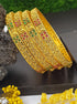 Gold Plated Set of 4 Bangles with Lakshmi 14380A