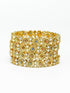 Gold Plated Set of 4 designer Bangles with Kundan/colored stones 10299A - Griiham