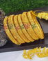 Gold Plated Set of 6 Bangles with AD Stones 14112A