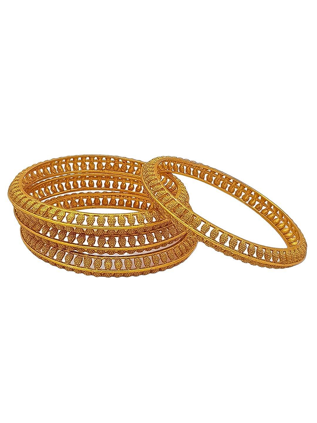 Gold Plated Set of 6 bangles - Griiham