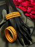 Gold Plated Set of 6 designer Bangles with colored stones 10207A - Griiham