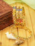 Gold Plated Set of4 designer Bangles with colored stones 10293A - Griiham
