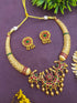 Gold Plated Short Necklace Set with AD Stones 18366N