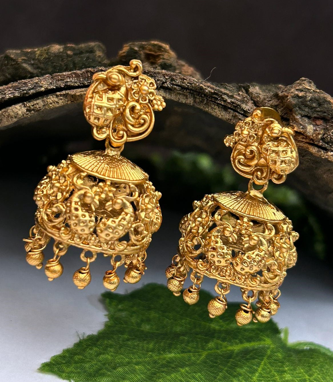 Gold Plated Simple Cute Earrings 22266N