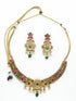 Gold Plated Stiff necklace set with Pear - Griiham