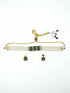 Gold Plated Stone Chic Necklace set with Pearl String 10466N - Griiham