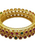 Gold Plated Studded Set of 2 bangles - Griiham