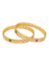 Gold Plated Studded Set of 2 bangles - Griiham