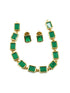 Gold Plated Temple Necklace Set with Monalisa stones 13256N - Griiham