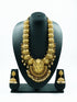 Gold Plated Temple Necklace Set with Multi Color Stones 13052N