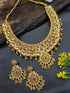 Gold Plated Temple collection Necklace Set 13748N