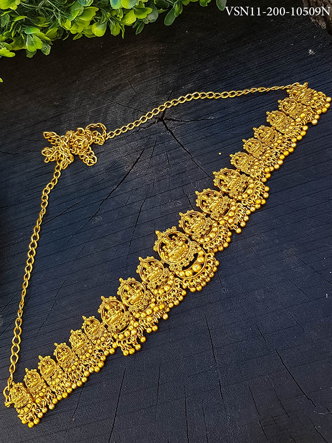 Gold Plated adjustable Waistbelt / vadiyannam 10509N