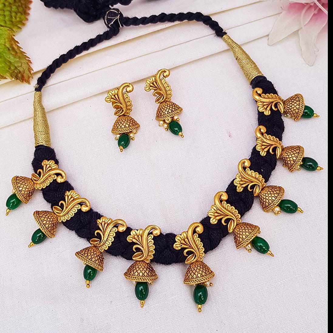 Gold Plated coin pattern 2 layer Designer Necklace with Laxmi 4290n