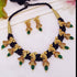 Gold Plated coin pattern 2 layer Designer Necklace with Laxmi 4290n