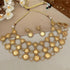 Gold Plated coin pattern 3 layer Designer Necklace with Laxmi 19512N-1