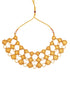 Gold Plated coin pattern 3 layer Designer Necklace with Laxmi 19512N-1