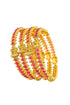Gold Plated set of 4 AD bangles - Griiham