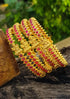 Gold Plated set of 4 AD bangles