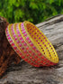 Gold Plated set of 4 AD bangles