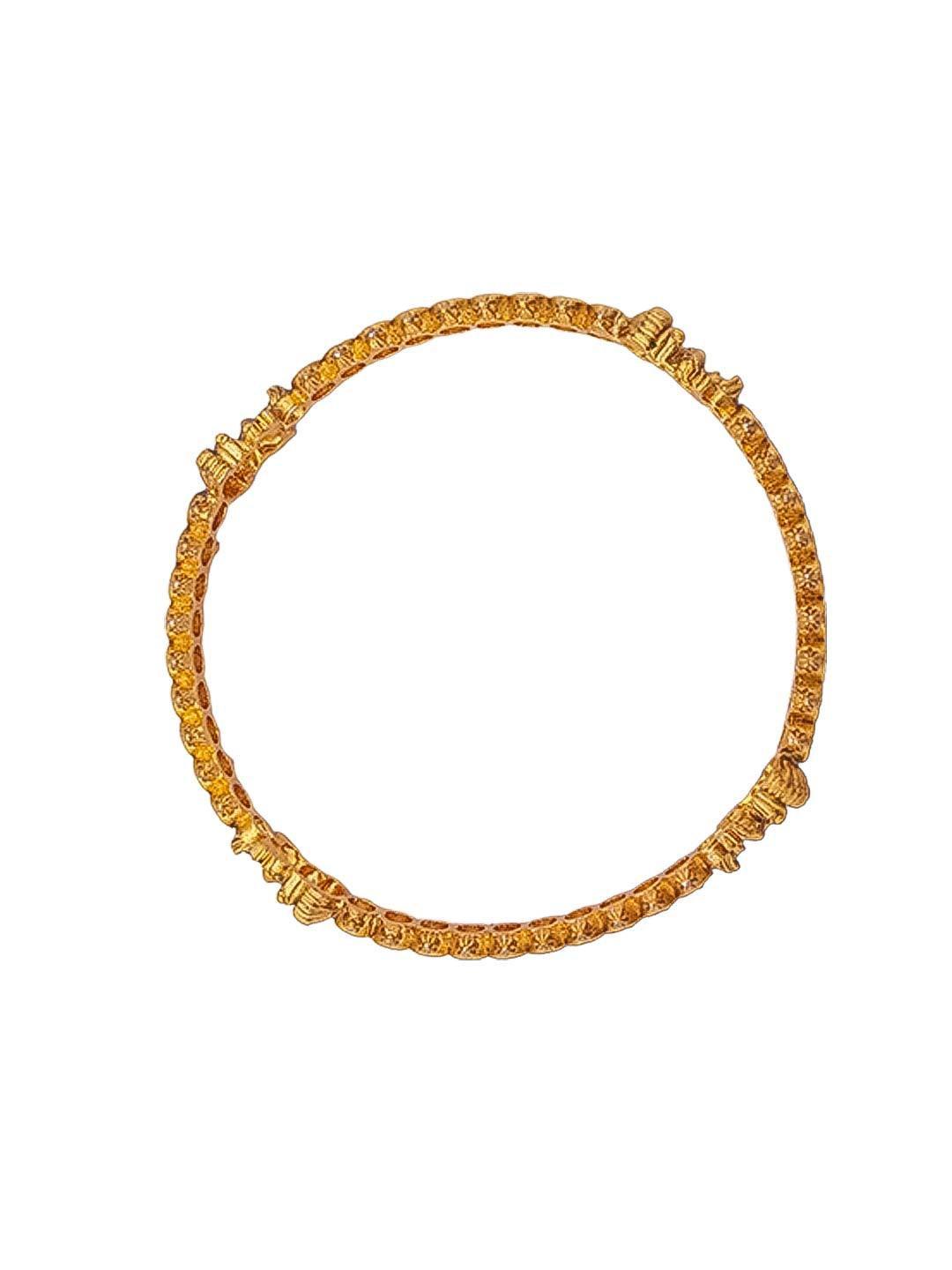 Gold Plated set of 4 AD bangles - Griiham