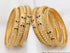 Gold Plated set of 6 Multicolor AD bangles - Griiham
