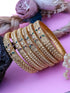 Gold Plated set of 6 Multicolor AD bangles