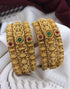 Gold Plated set of 6 Temple collection bangles