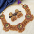 Gold Plated with premium gold polish short Necklace set 5598n