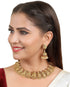 Gold finish Beautiful Laxmi Short Necklace 16880N