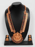 Gold finish Long Laxmi necklace set with colored kempu stones 9000N - Griiham
