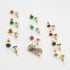 Gold finish Studs/ Earring/jhumka interchangeable stones 11184N - Griiham
