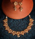 Gold finish short necklace set with colored kempu stones 8990N - Griiham