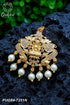 Gold plated CZ with Ruby Studded Pendant set 7251N