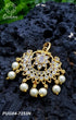 Gold plated CZ with Ruby Studded Pendant set 7253N