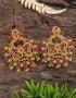Gold plated Chandbali design Jhumka Earrings