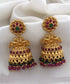 Gold plated Classic AD Jhumka Earrings