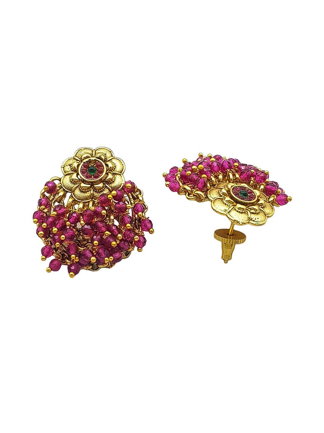 Gold plated Classic design Jhumka Earrings - Griiham