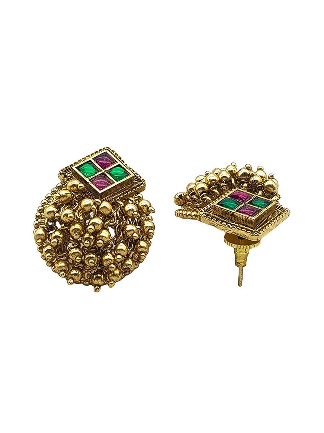 Gold plated Classic design Jhumka Earrings - Griiham