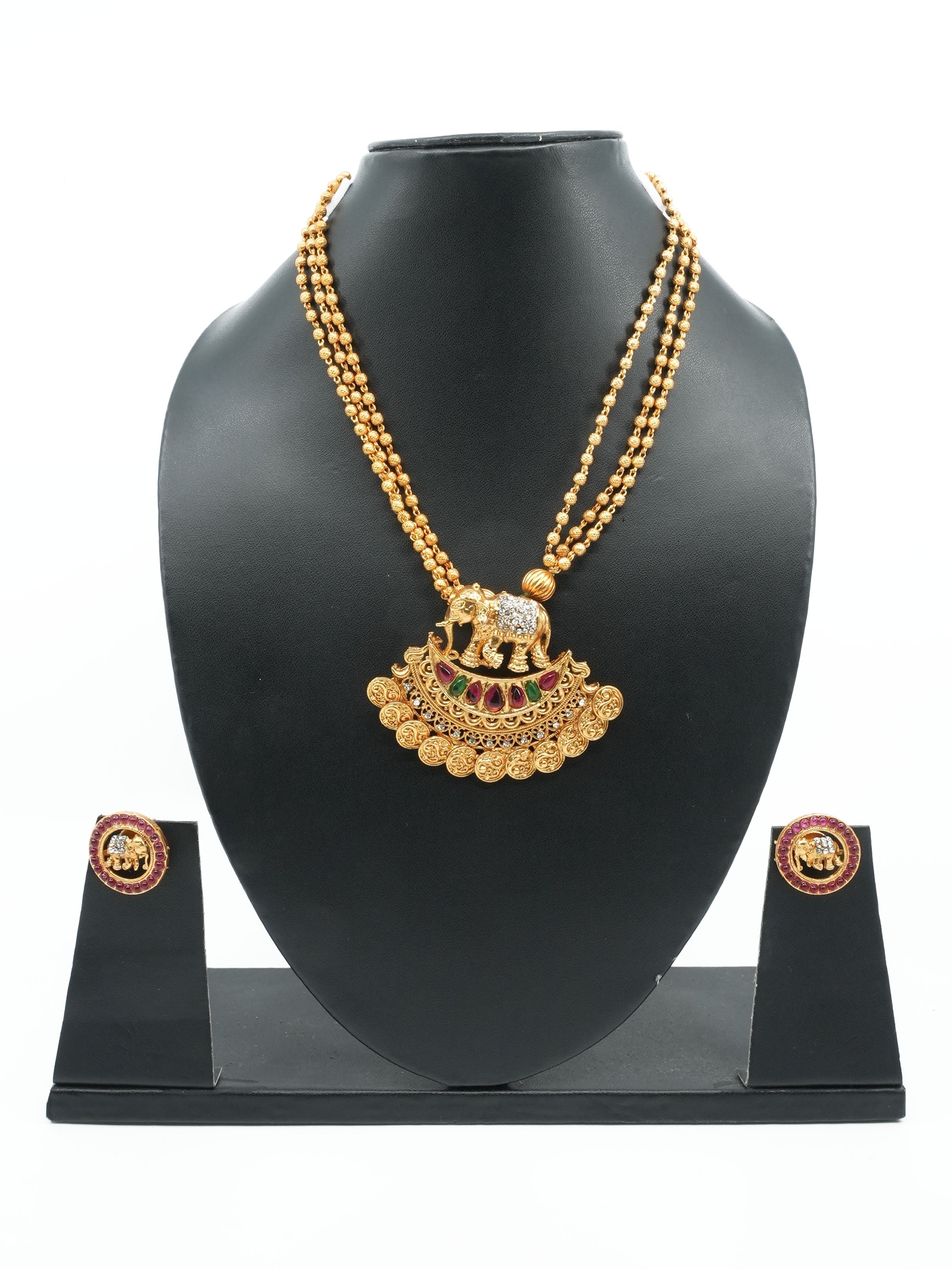 Gold plated Pendant set 10777N-1