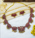 Gold plated butterfly motif Colored stones Necklace Set 22231N