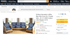 Griiham Geometric Coffee Blue Sofa Cover for 5 Seater Sofa - (3+1+1) 90% Cotton 10% Polyster AT18