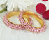 Griiham Spring Collection Bangles Baby Pink Beads handpressed and handmade Set of 2 bangles