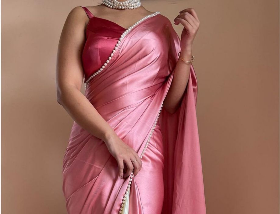 Half satin saree collection with beautiful moti lace border 16649N