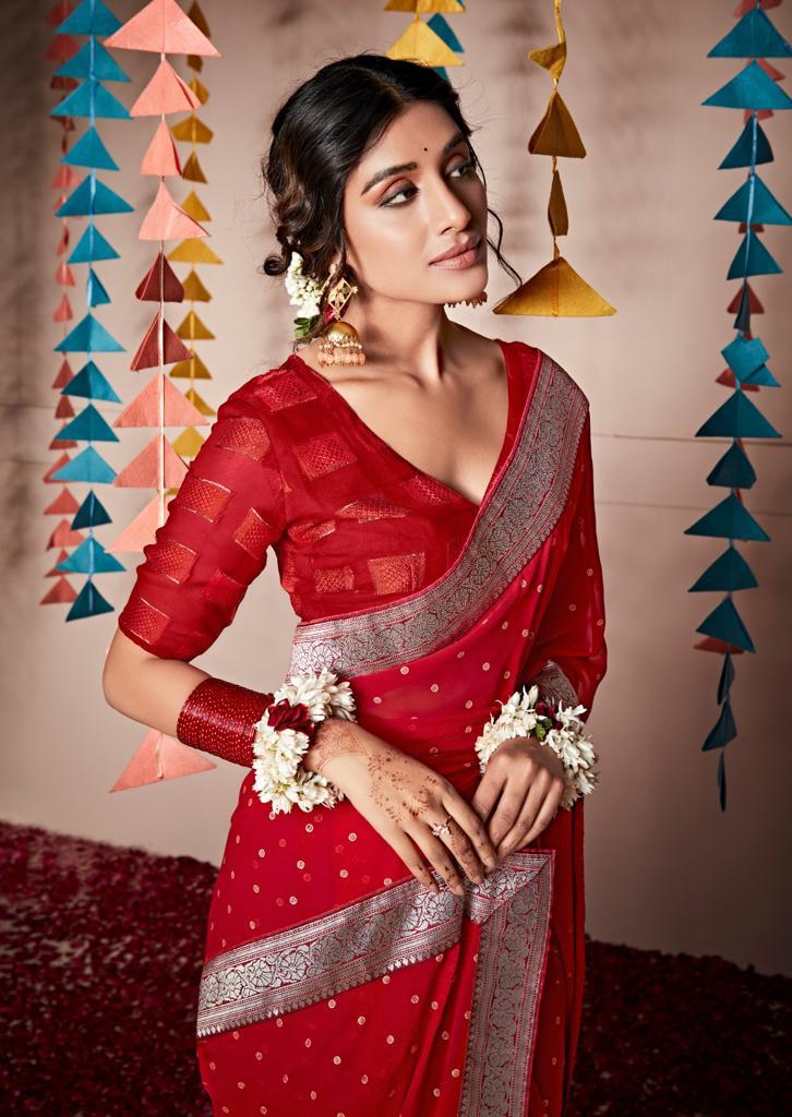 Heavy Weightless With Border saree 17814N
